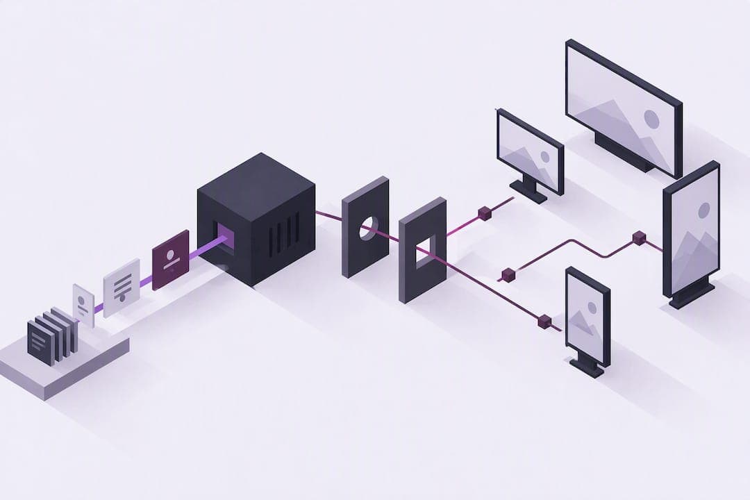 No UI Natural-Language Control: Cloud Digital Signage for Procurement